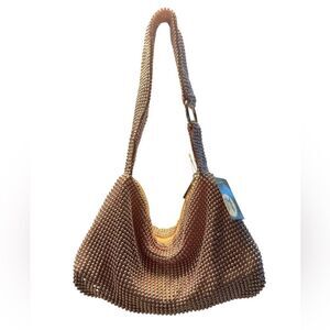 Jessica McClintock Brigid Ball Mesh Hobo Bag - Lilac Pink